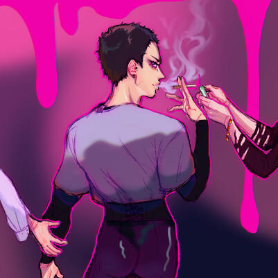 Half body + simple background